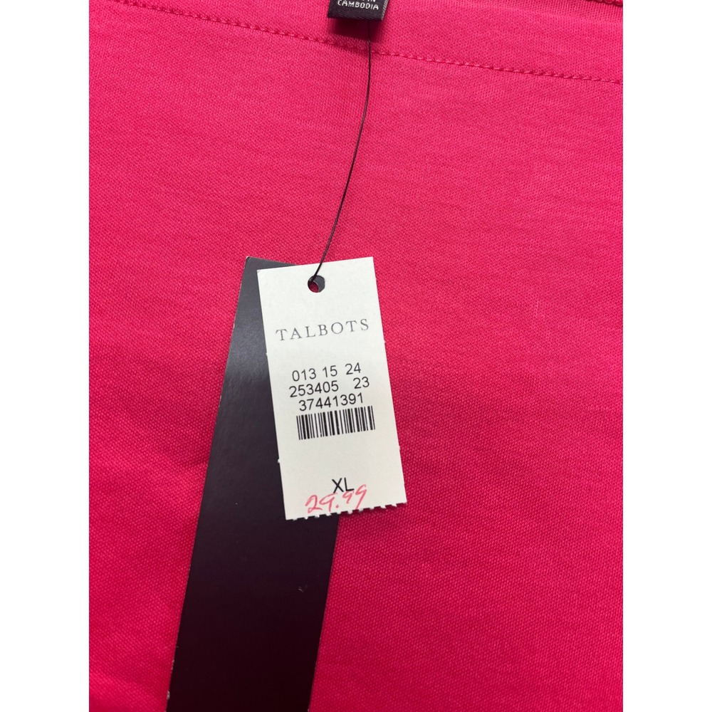 Talbots Womens Pink Boatneck Long Sleeve Knit Top XL NWT 37441391 - Picture 5 of 6